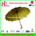 16K double layer straight ladies flower umbrella